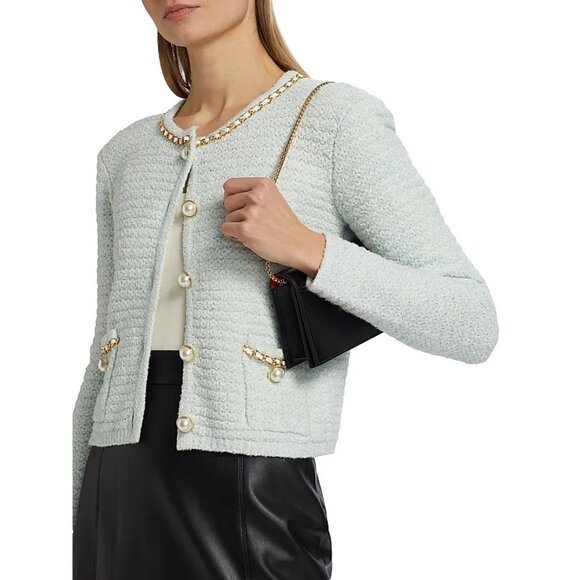NEW Generation Love - Sizes S, L Women's Kelly Chain Cardigan, Opal Melange - Picture 6 of 7